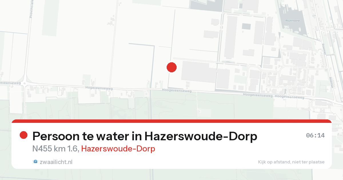 Persoon te water in Hazerswoude-Dorp — 19 aug 2026
