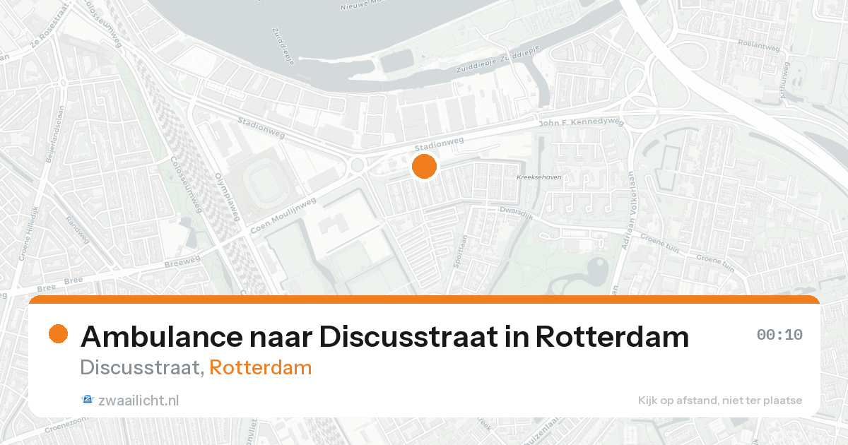 Ambulance naar Discusstraat in Rotterdam — 15 aug 2026