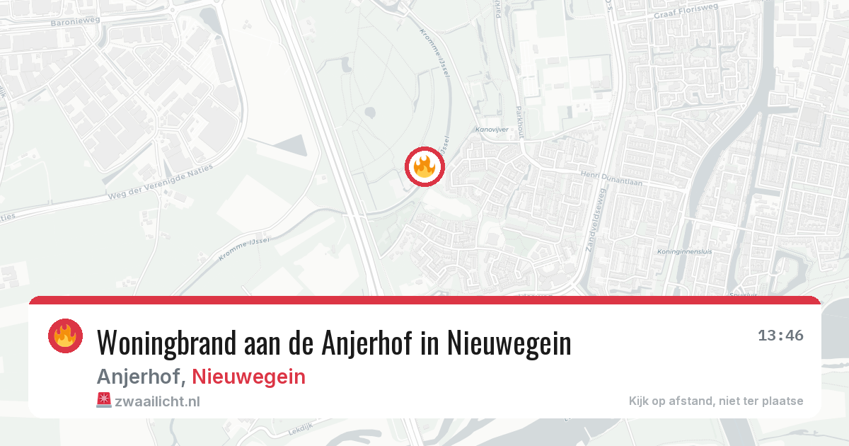 Woningbrand aan de Anjerhof in Nieuwegein — 9 aug 2026