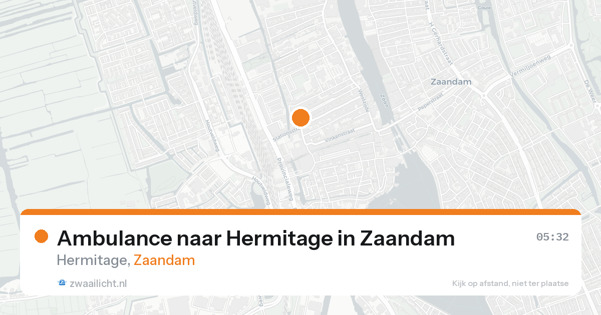 Ambulance naar Hermitage in Zaandam — 17 aug 2026