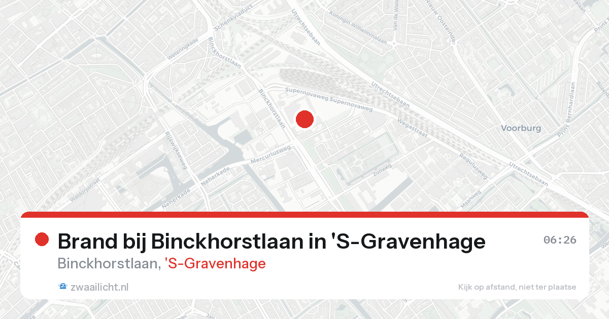 Brand bij Binckhorstlaan in 'S-Gravenhage — 26 aug 2026