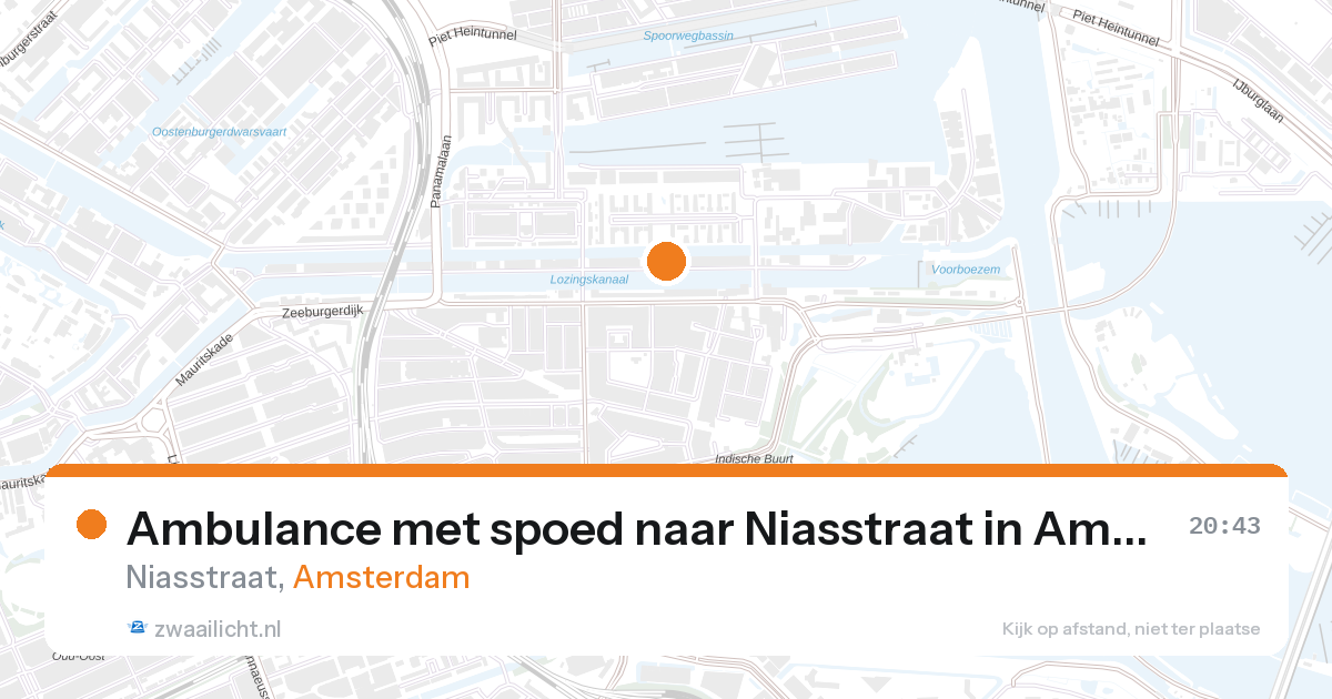 Ambulance met spoed naar Niasstraat in Amsterdam — 26 aug 2026
