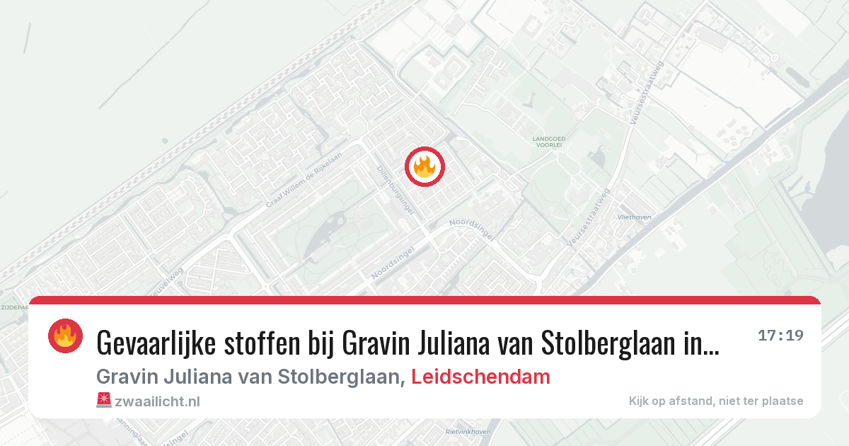Gevaarlijke stoffen bij Gravin Juliana van Stolberglaan in Leidschendam — 2 aug 2026