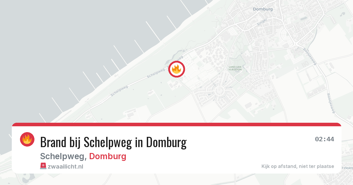 Brand bij Schelpweg in Domburg — 1 aug 2026