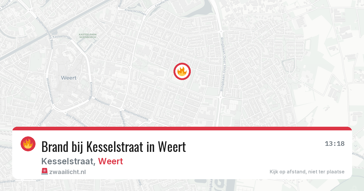 Brand bij Kesselstraat in Weert — 28 mrt 2026
