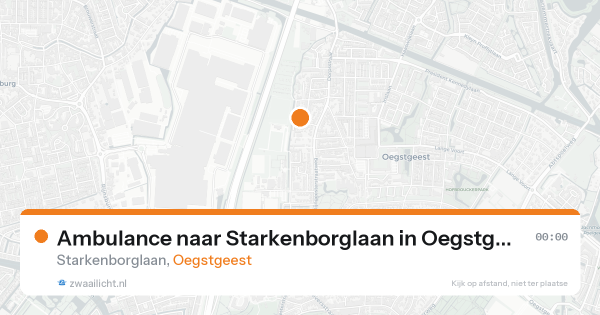 Ambulance naar Starkenborglaan in Oegstgeest — 17 aug 2026