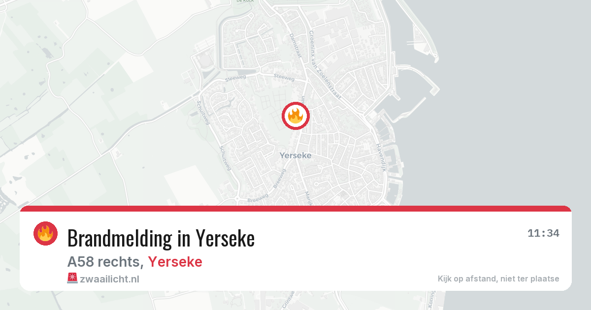 Brandmelding in Yerseke — 17 jul 2026