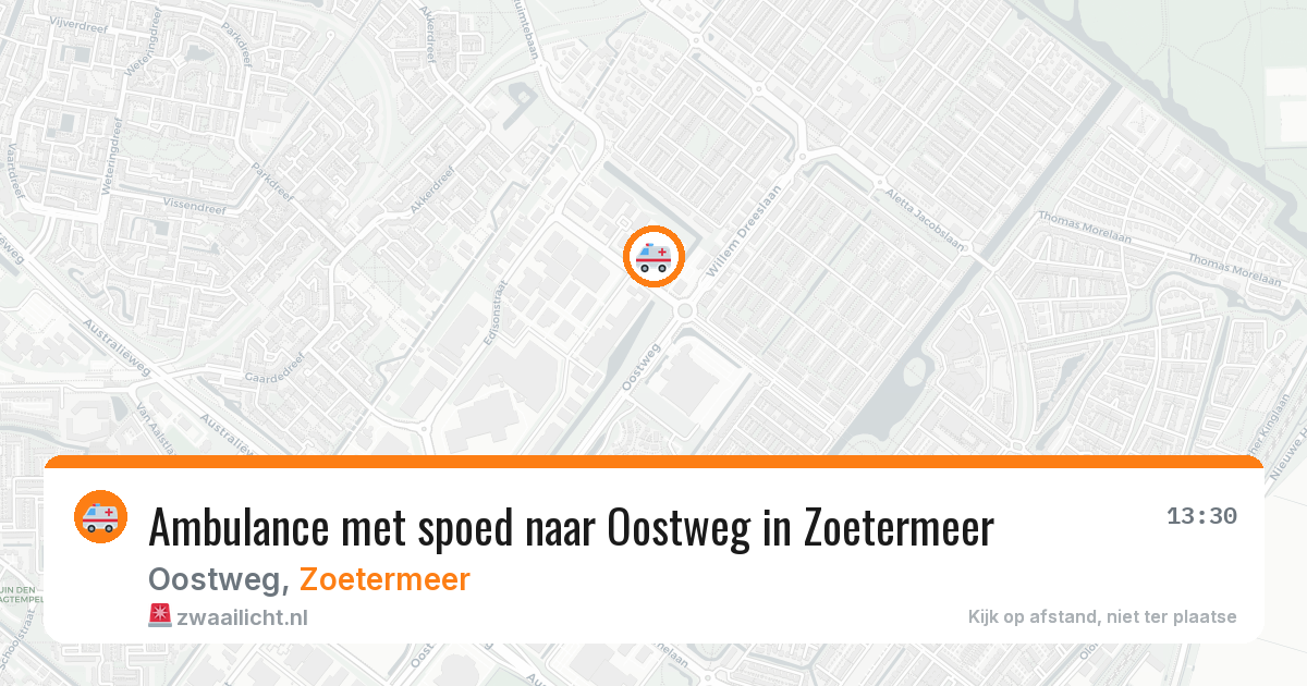 Ambulance met spoed naar Oostweg in Zoetermeer — 4 mrt 2026
