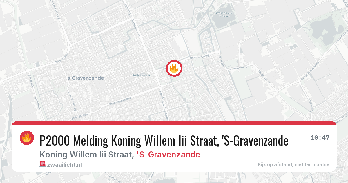 P2000 Melding Koning Willem Iii Straat, 'S-Gravenzande — 30 jan 2026