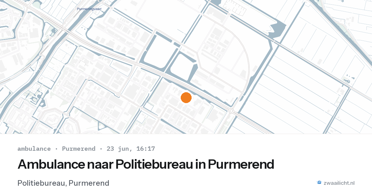 Ambulance naar Politiebureau in Purmerend — 23 jun 2026
