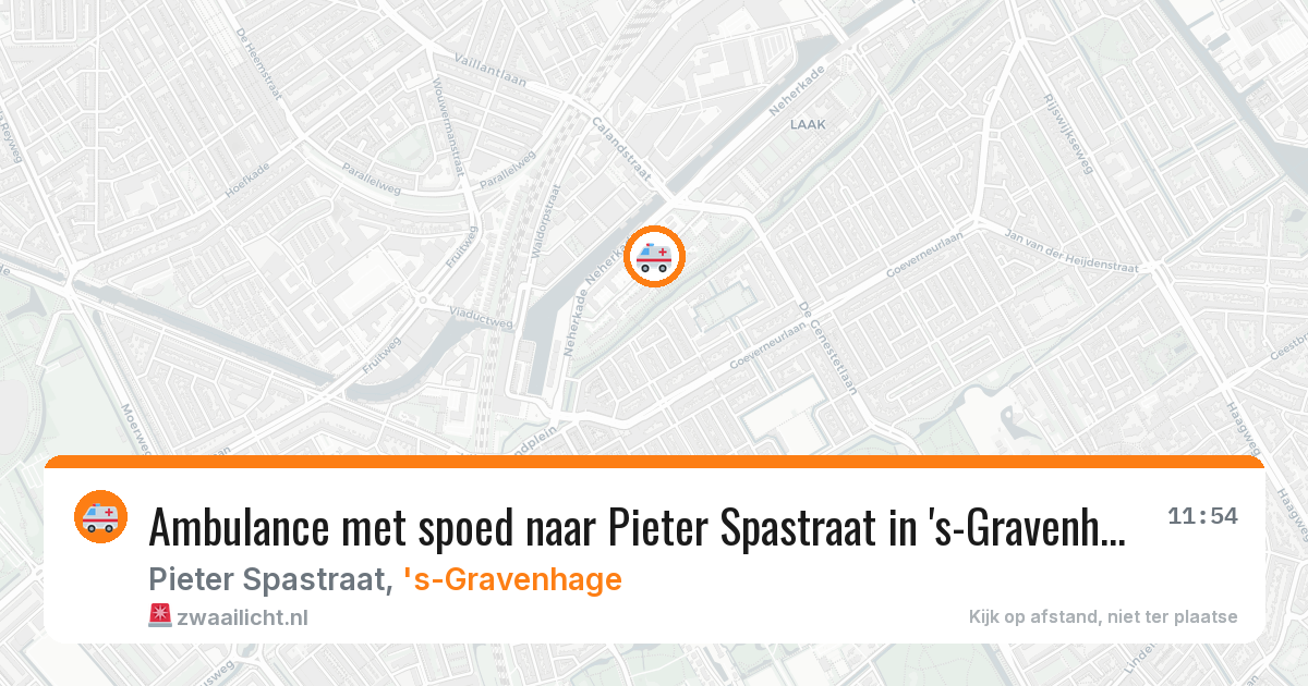 Ambulance met spoed naar Pieter Spastraat in 's-Gravenhage — 9 feb 2026