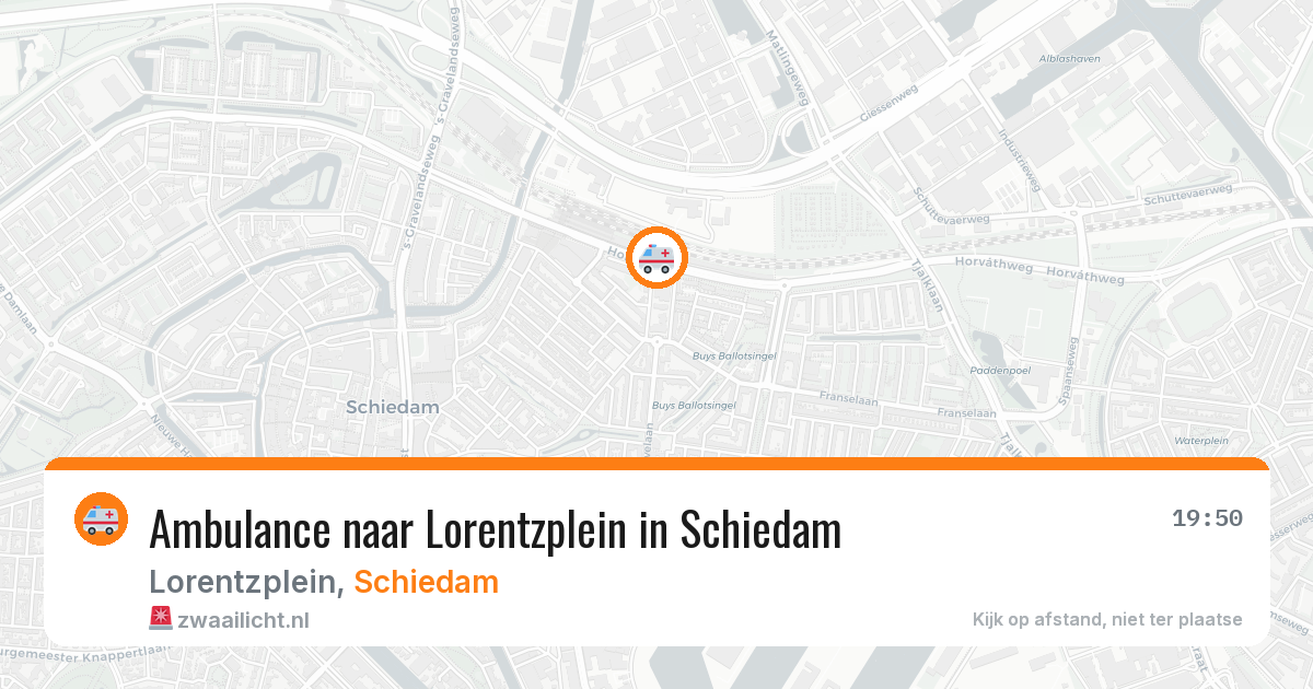 Ambulance naar Lorentzplein in Schiedam — 25 jun 2026