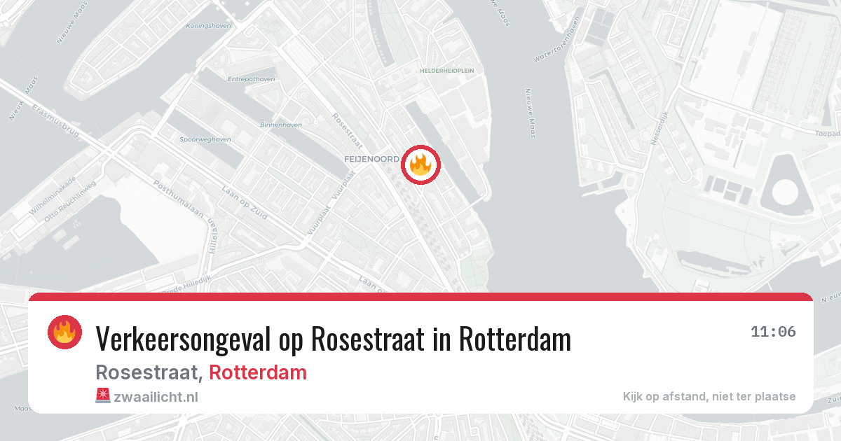 Verkeersongeval op Rosestraat in Rotterdam — 12 mrt 2026