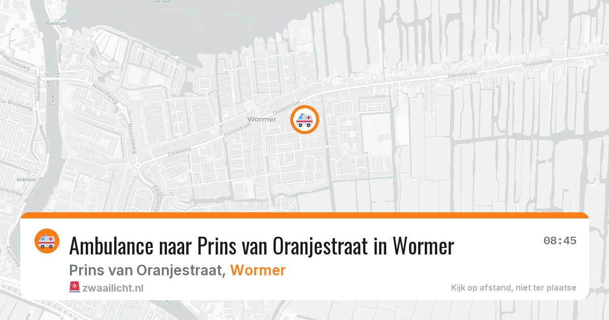 Ambulance naar Prins van Oranjestraat in Wormer — 7 jul 2026