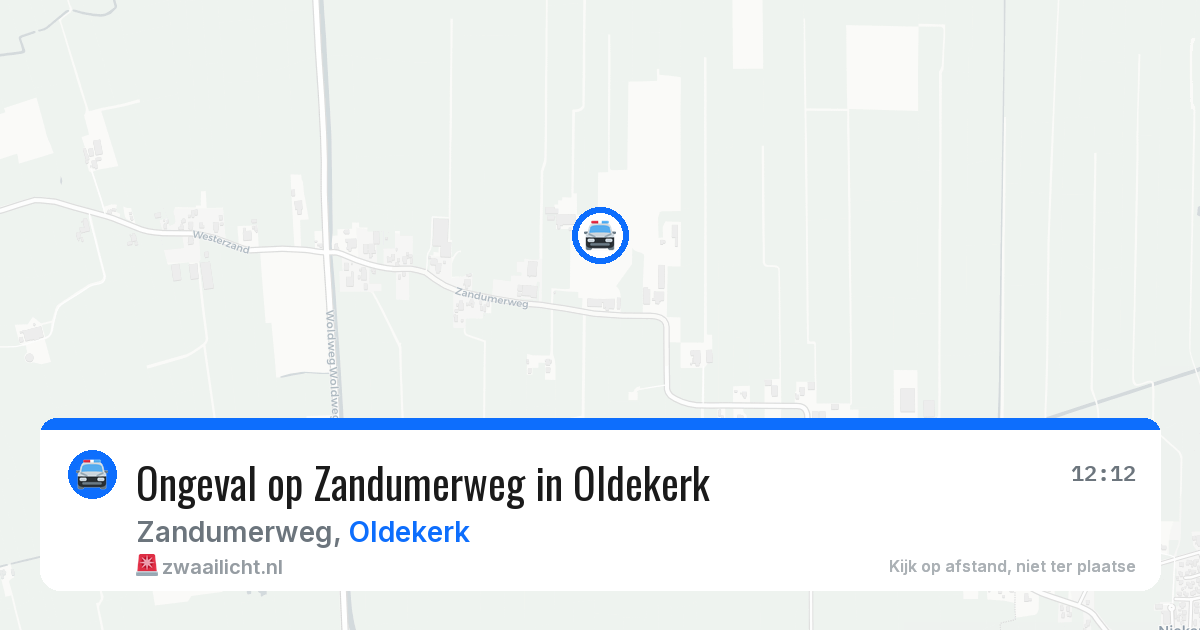 Ongeval op Zandumerweg in Oldekerk — 11 apr 2026
