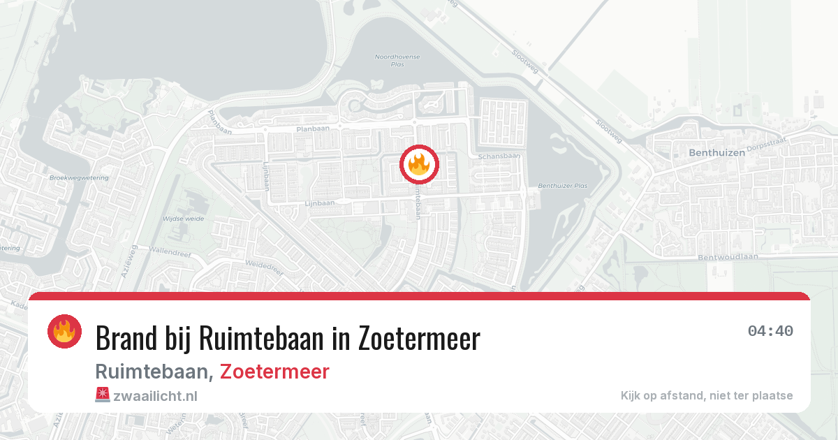 Brand bij Ruimtebaan in Zoetermeer — 13 jun 2026