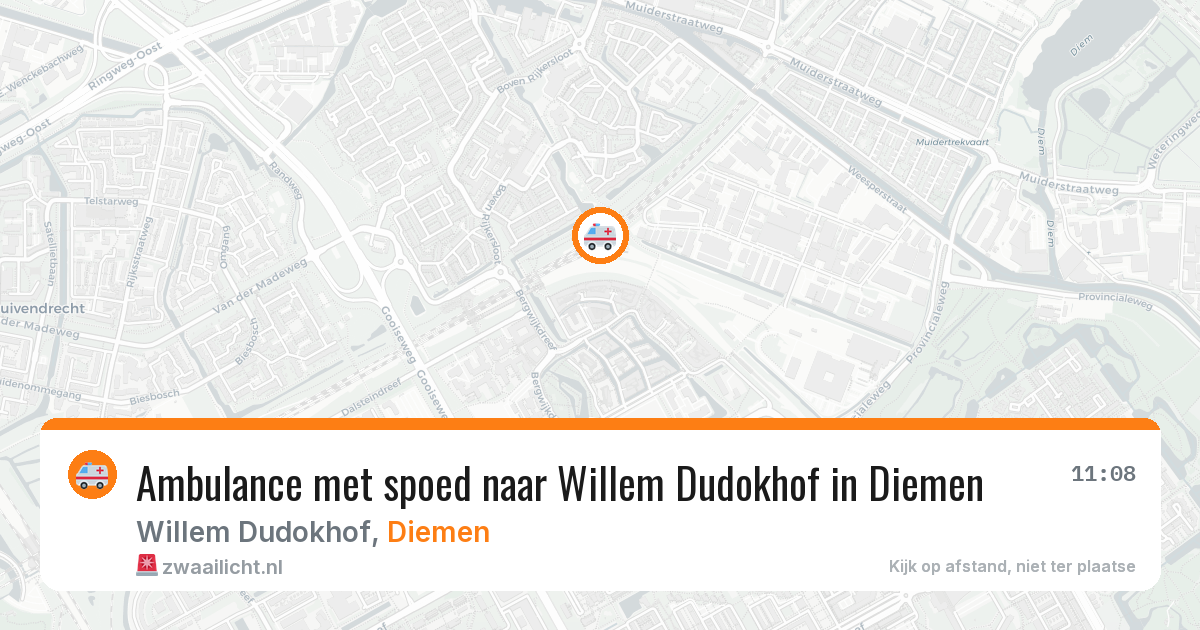 Ambulance met spoed naar Willem Dudokhof in Diemen — 19 mei 2026
