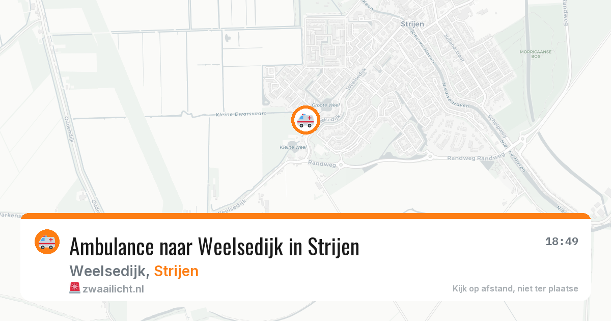Ambulance naar Weelsedijk in Strijen — 21 jul 2026