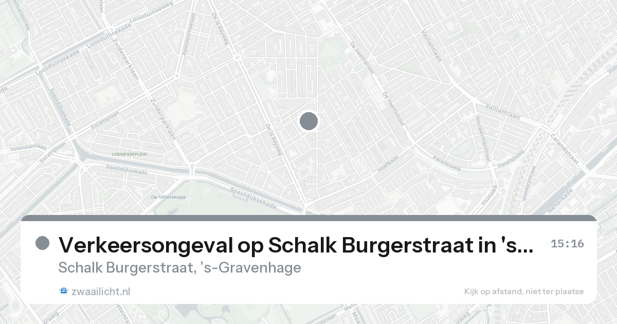 Verkeersongeval op Schalk Burgerstraat in 's-Gravenhage — 7 feb 2026