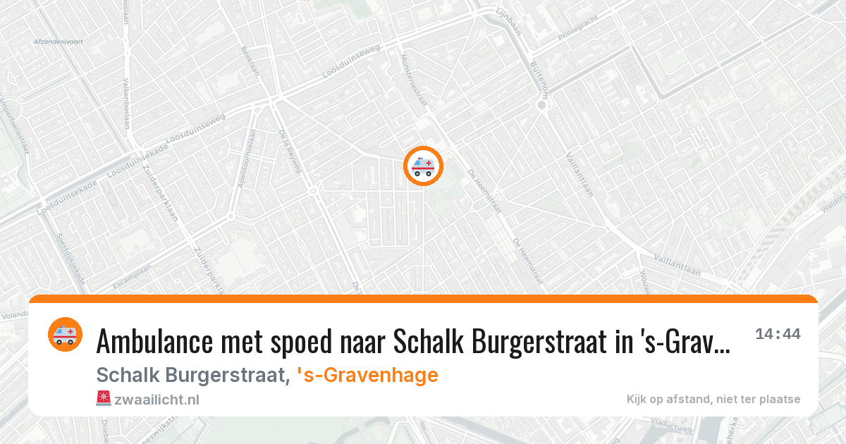 Ambulance met spoed naar Schalk Burgerstraat in 's-Gravenhage — 3 jul 2026