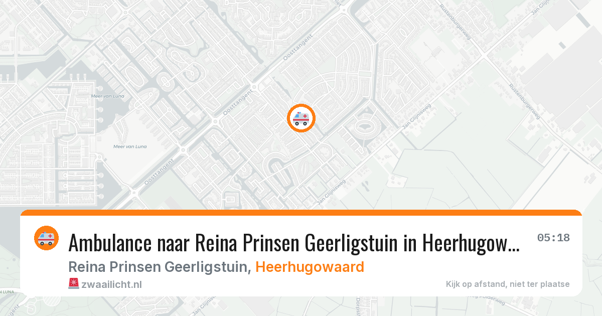 Ambulance naar Reina Prinsen Geerligstuin in Heerhugowaard — 9 mei 2026