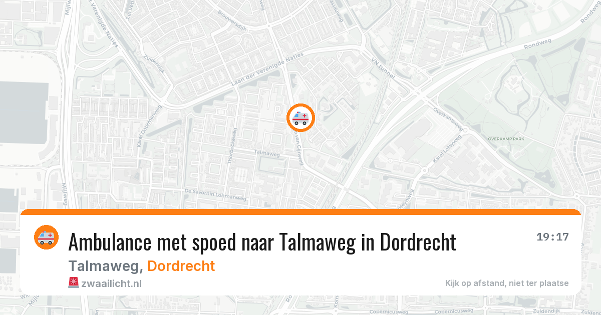 Ambulance met spoed naar Talmaweg in Dordrecht — 22 apr 2026