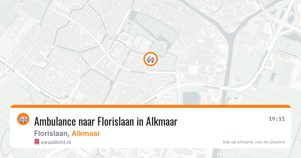 Ambulance naar Florislaan in Alkmaar — 28 jun 2026
