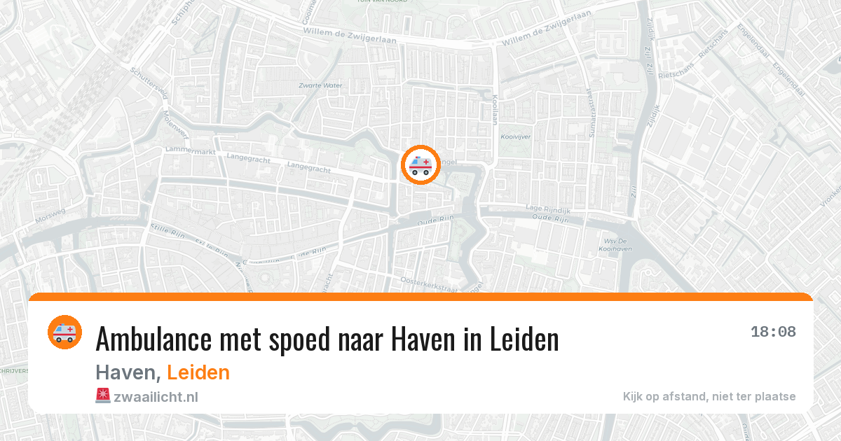 Ambulance met spoed naar Haven in Leiden — 22 mei 2026