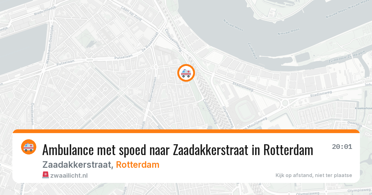 Ambulance met spoed naar Zaadakkerstraat in Rotterdam — 8 jul 2026