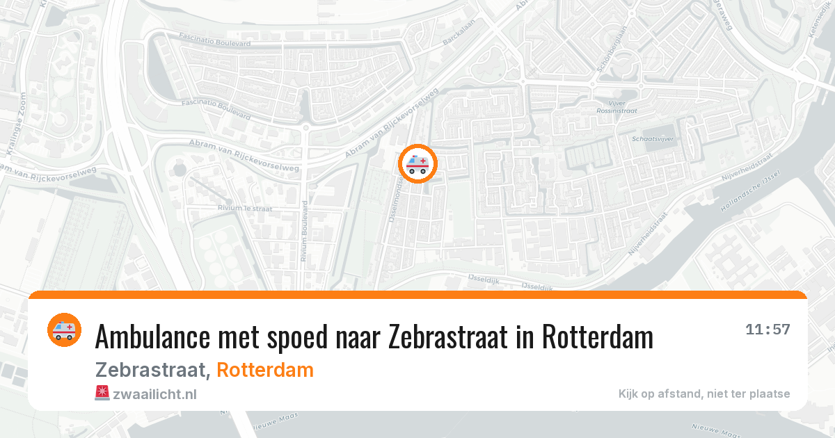 Ambulance met spoed naar Zebrastraat in Rotterdam — 5 jun 2026