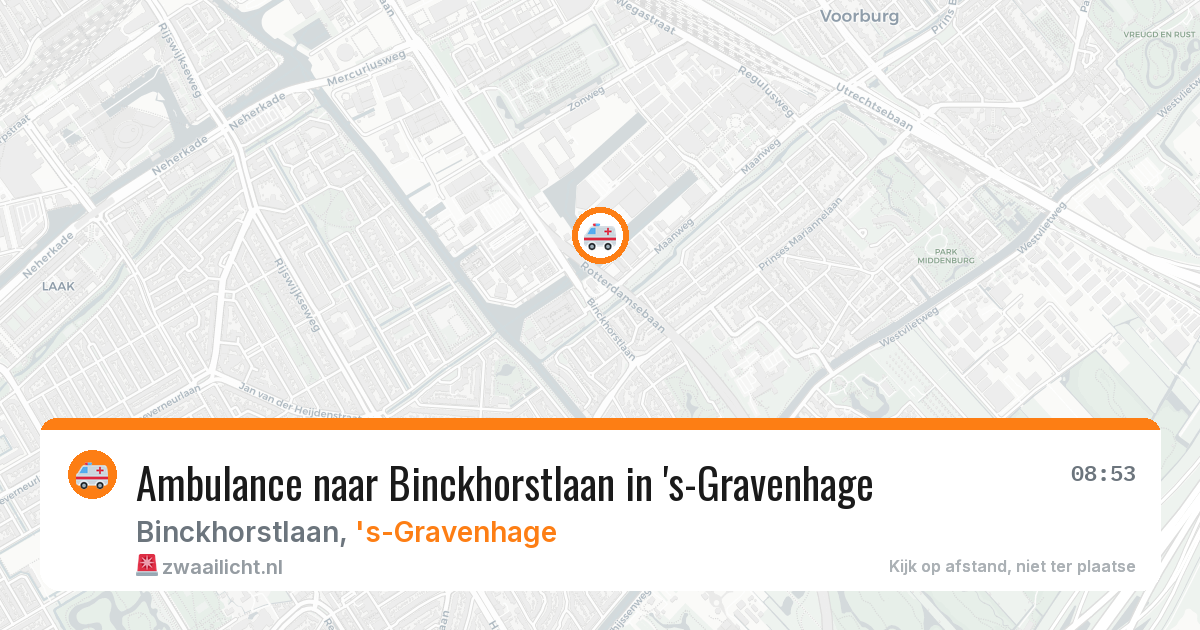 Ambulance naar Binckhorstlaan in 's-Gravenhage — 21 apr 2026