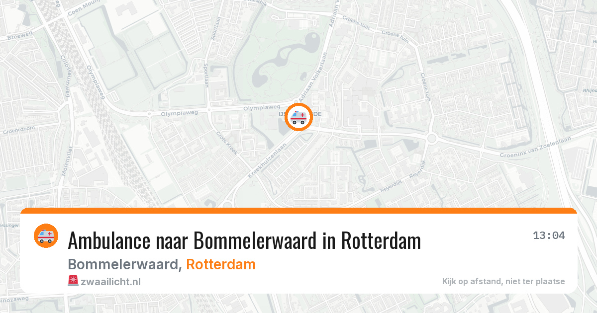 Ambulance naar Bommelerwaard in Rotterdam — 22 mei 2026