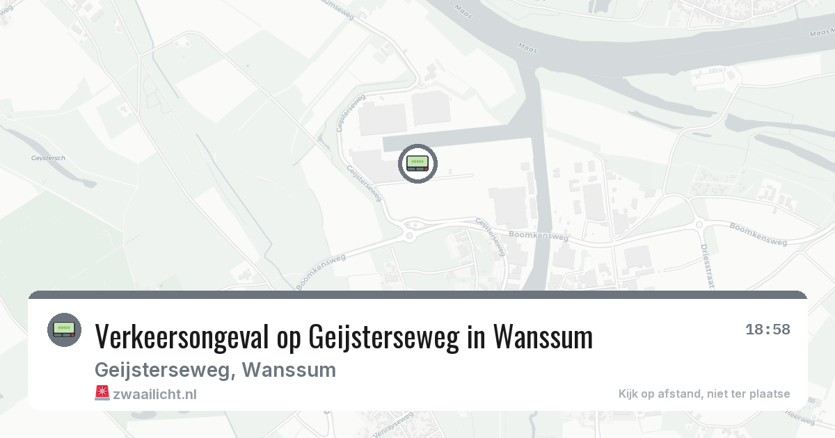 Verkeersongeval op Geijsterseweg in Wanssum — 23 jul 2026
