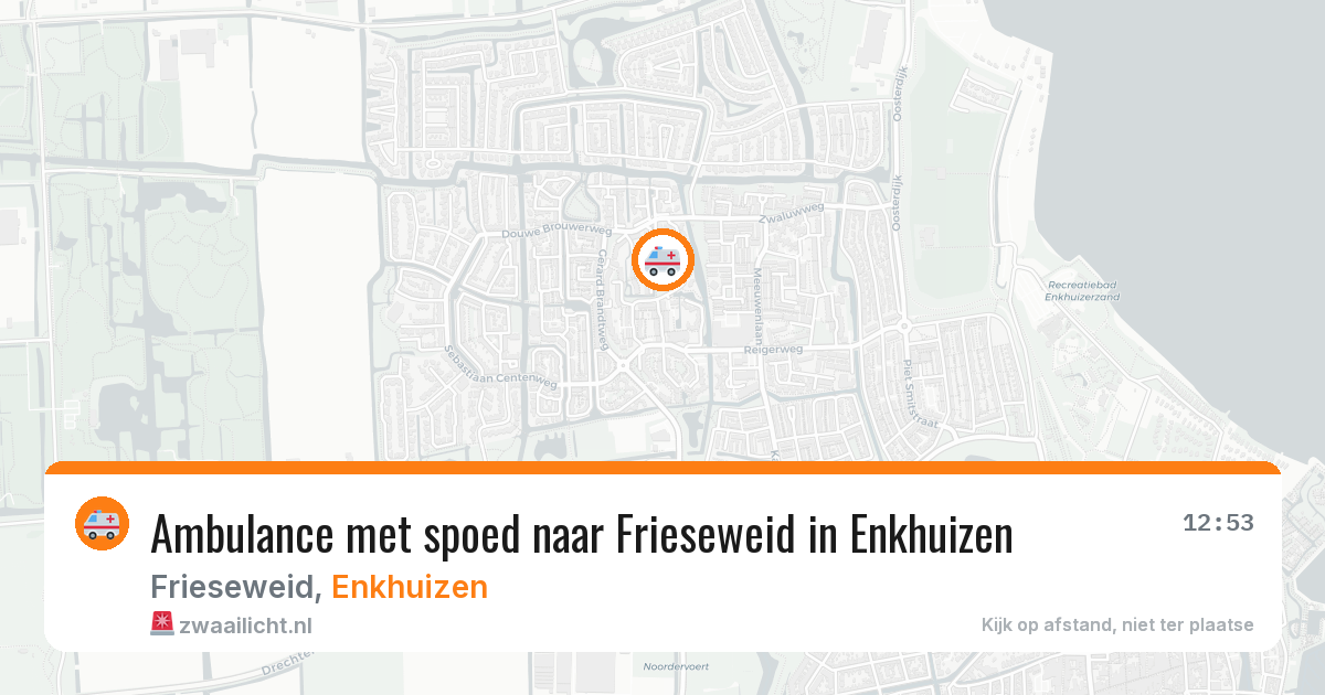 Ambulance met spoed naar Frieseweid in Enkhuizen — 28 mei 2026