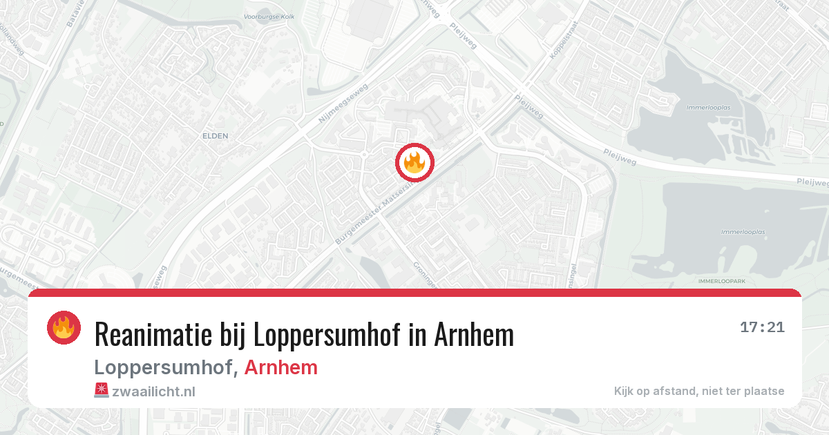 Reanimatie bij Loppersumhof in Arnhem — 20 jun 2026