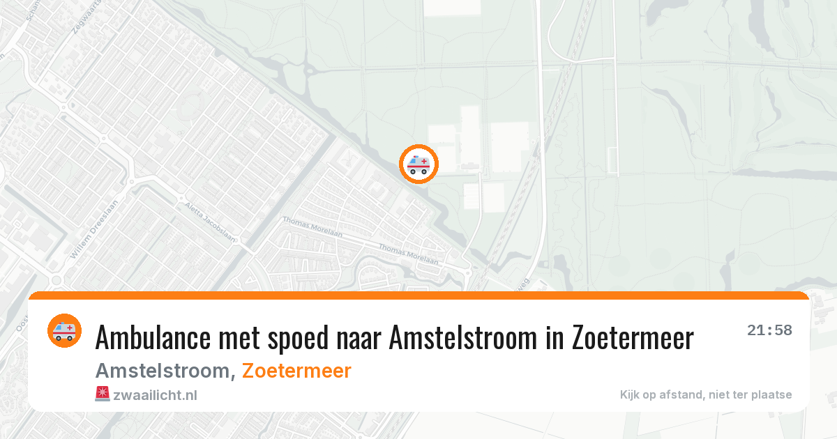 Ambulance met spoed naar Amstelstroom in Zoetermeer — 15 apr 2026