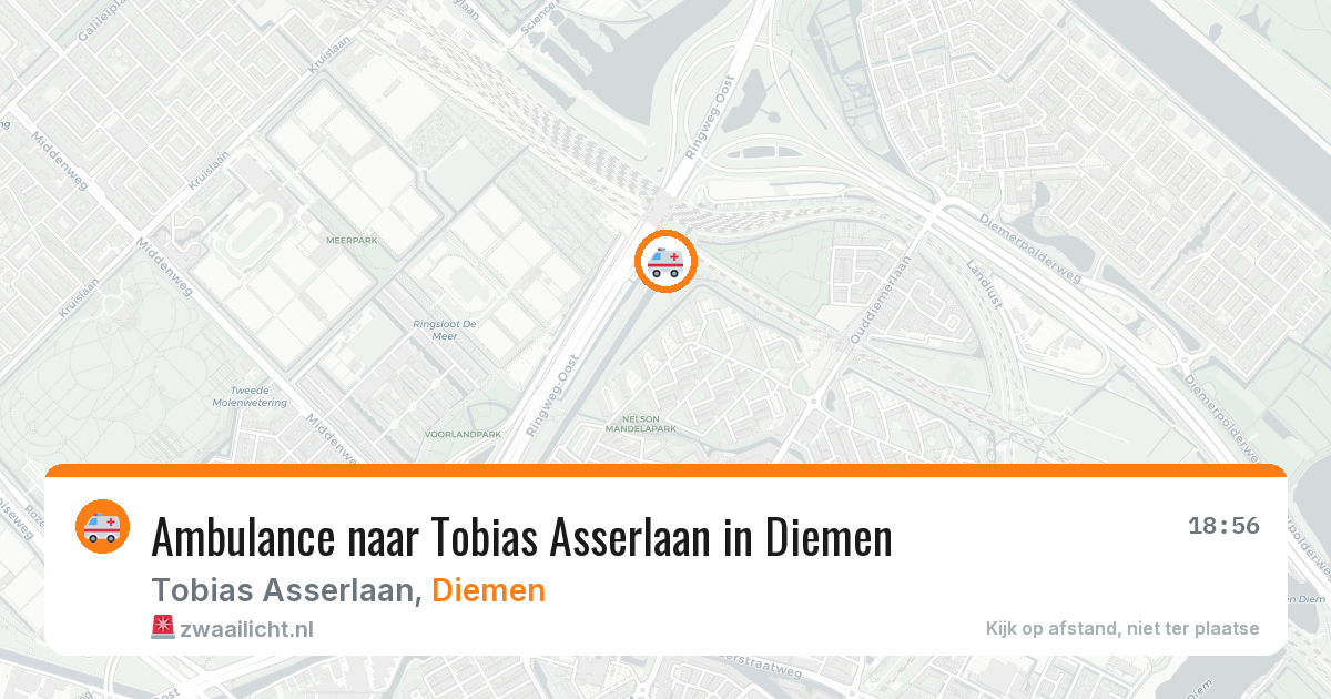 Ambulance naar Tobias Asserlaan in Diemen — 28 jun 2026