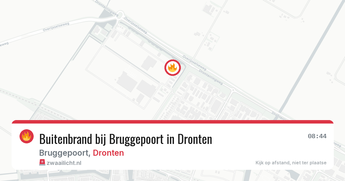Buitenbrand bij Bruggepoort in Dronten — 7 aug 2026