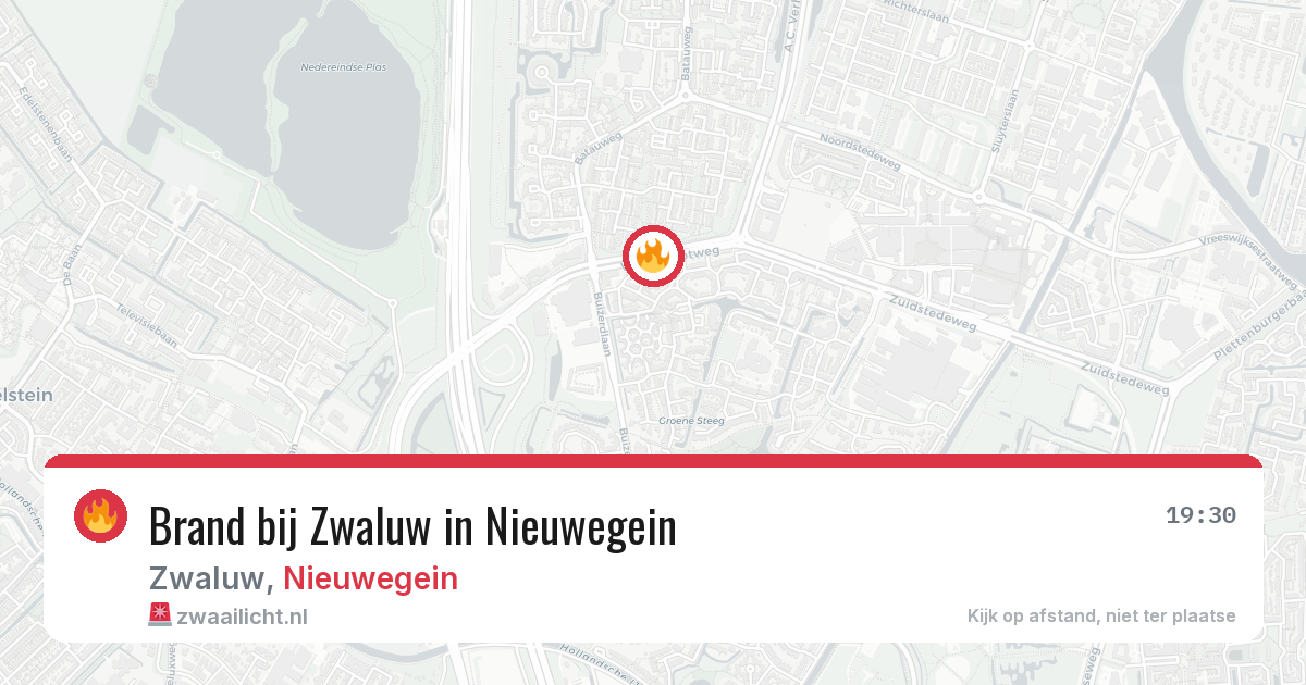 Brand bij Zwaluw in Nieuwegein — 28 mrt 2026