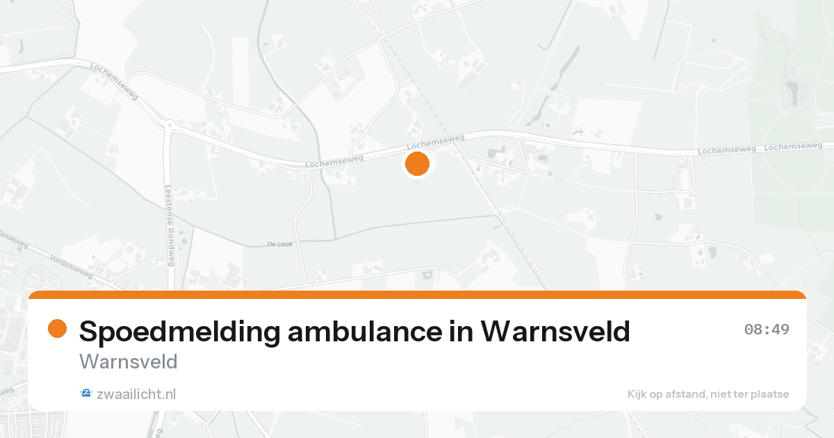 Spoedmelding ambulance in Warnsveld — 14 aug 2026