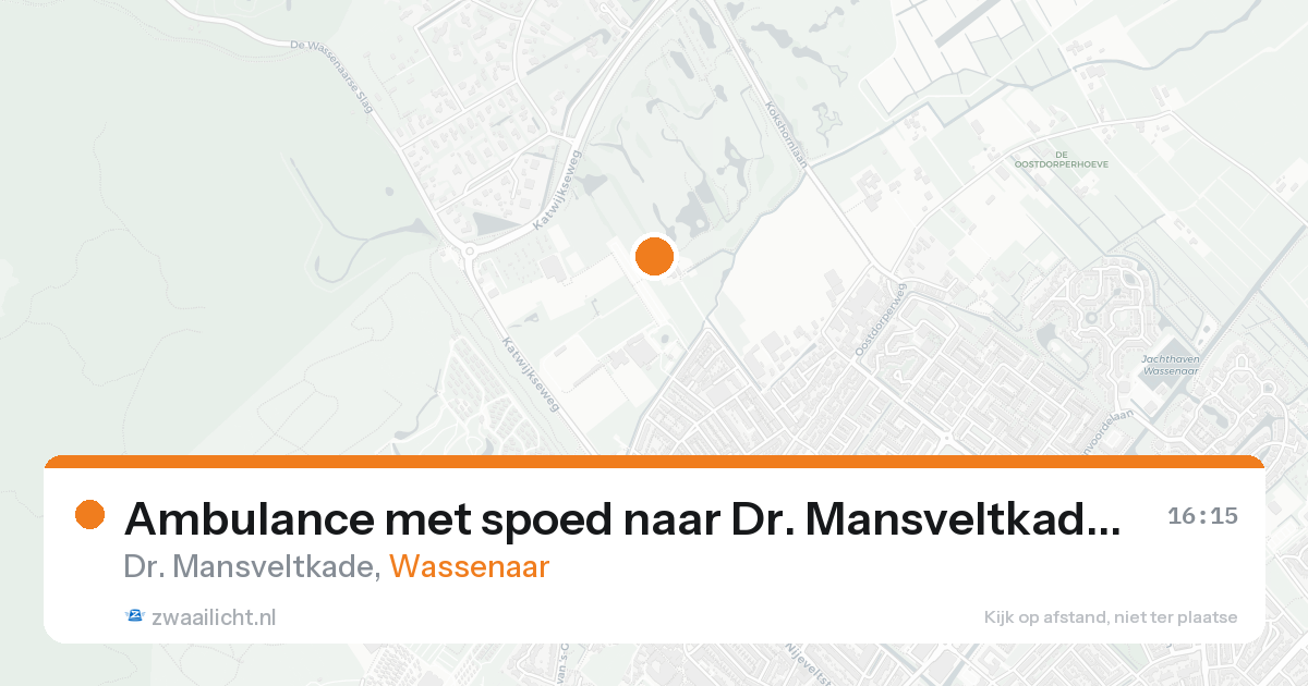 Ambulance met spoed naar Dr. Mansveltkade in Wassenaar — 24 aug 2026