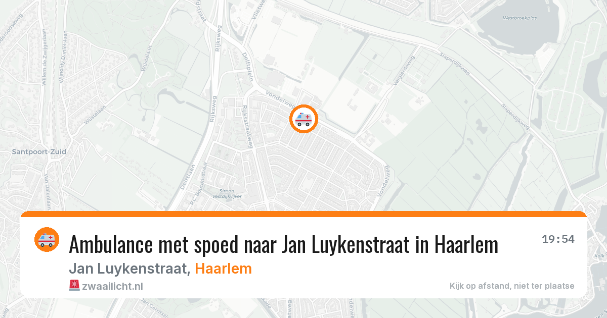 Ambulance met spoed naar Jan Luykenstraat in Haarlem — 15 jun 2026