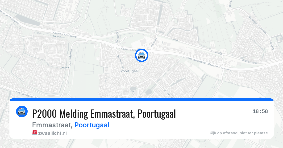 P2000 Melding Emmastraat, Poortugaal — 14 jun 2026