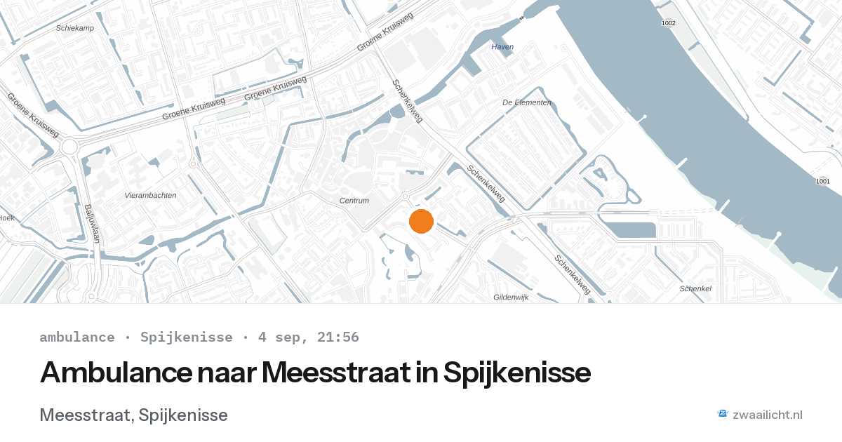 Ambulance naar Meesstraat in Spijkenisse — 4 sep 2026