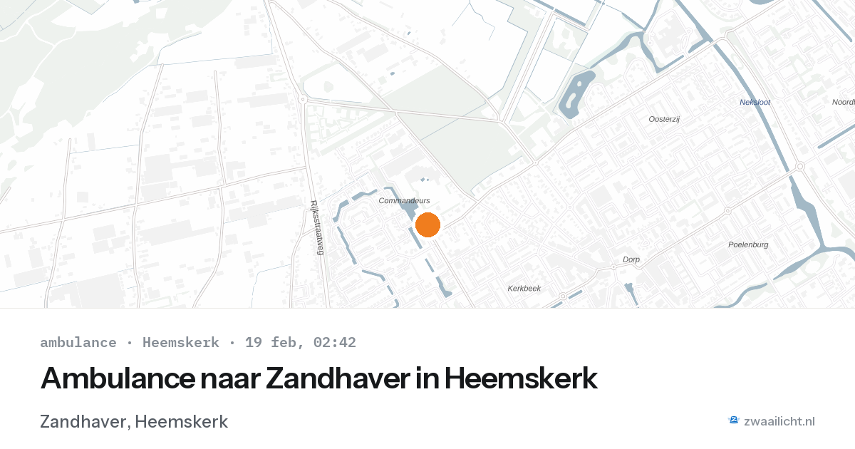 Ambulance naar Zandhaver in Heemskerk — 19 feb 2026