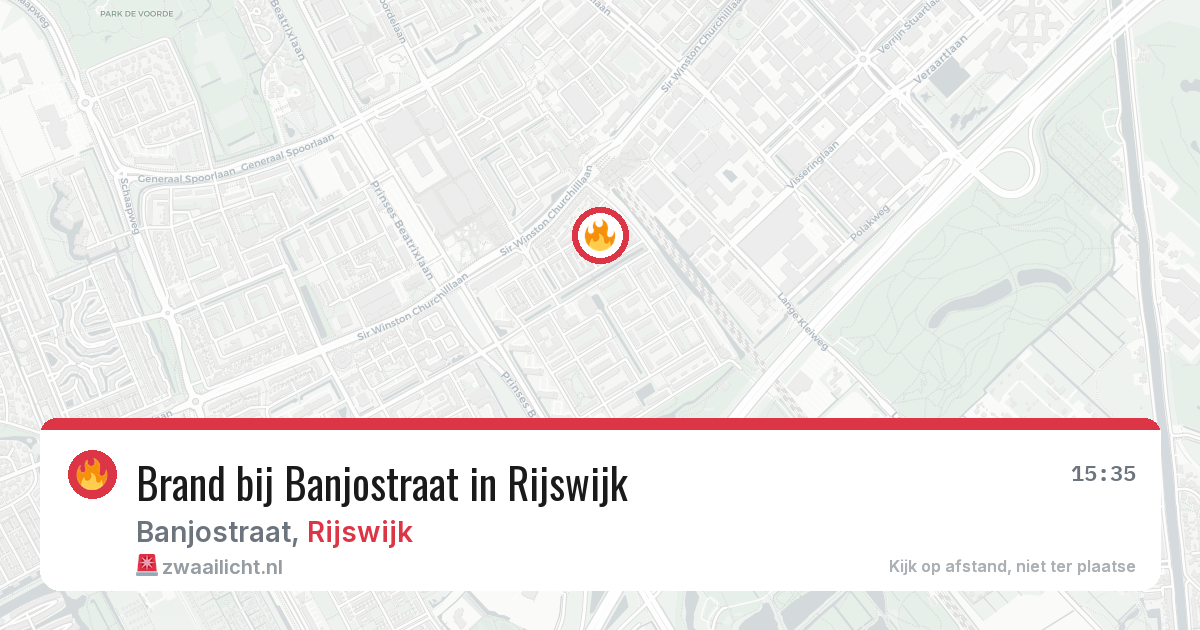 Brand bij Banjostraat in Rijswijk — 18 mei 2026