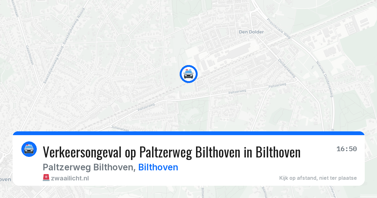 Verkeersongeval op Paltzerweg Bilthoven in Bilthoven — 3 apr 2026