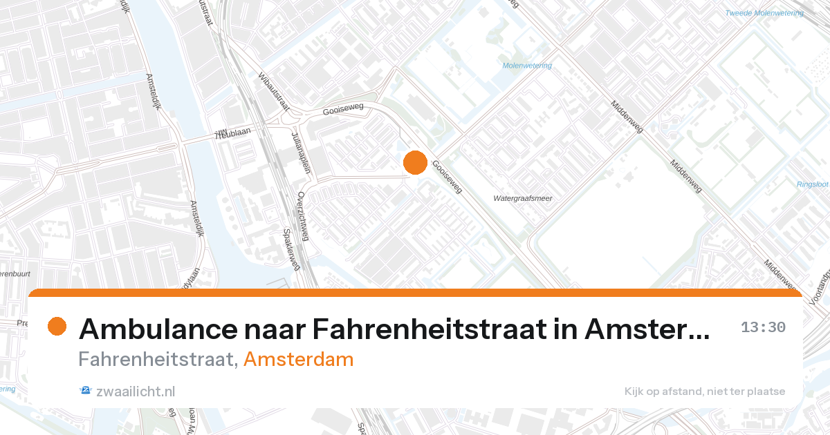 Ambulance naar Fahrenheitstraat in Amsterdam — 28 aug 2026