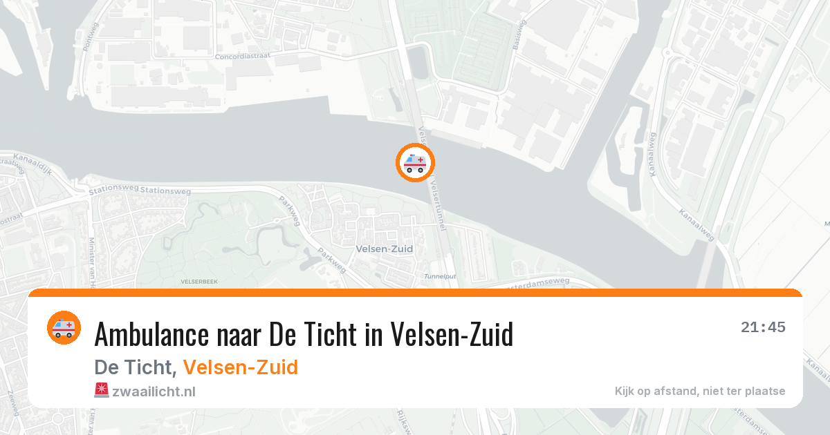 Ambulance naar De Ticht in Velsen-Zuid — 9 aug 2026