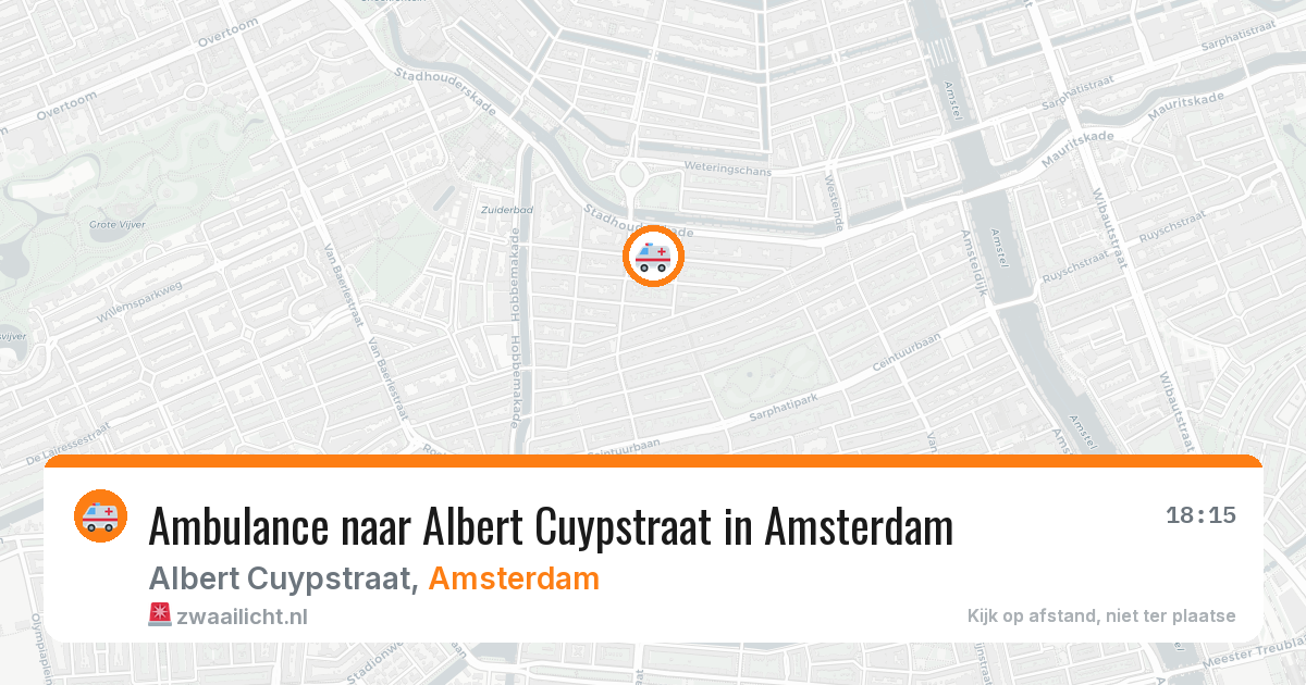 Ambulance naar Albert Cuypstraat in Amsterdam — 21 jun 2026